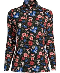 Lands' End Women's Lightweight Jersey Skimming Long Sleeve Turtleneck