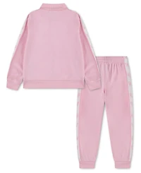 Nike Little Girls Logo-Taping Jacket & Pants, 2 Piece Set