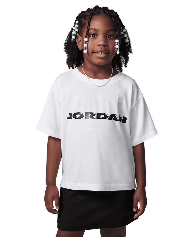 Jordan Girls' 4T-6X Crafted Utility Crewneck T-Shirt and Skort, 2-Piece Set