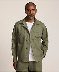 Lands' End Men's Herringbone Utility Shirt Jacket