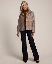 Lands' End Women's Heritage Brushed Print Shirt Jacket