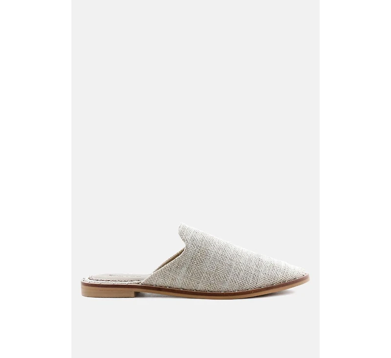 Lia Womens Handcrafted Canvas Mules