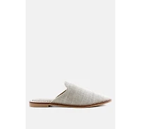 Lia Womens Handcrafted Canvas Mules