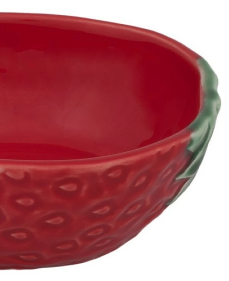 Bordallo Pinheiro Strawberries Oval Bowls, Set of 2