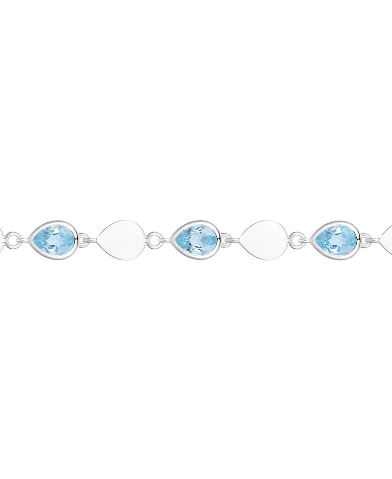 Macy's Blue Topaz (2-1/5 ct. t.w.) Luna Bracelet Sterling Silver (Also Available Multi-Stones)