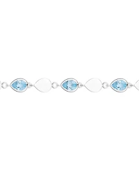 Macy's Blue Topaz (2-1/5 ct. t.w.) Luna Bracelet Sterling Silver (Also Available Multi-Stones)