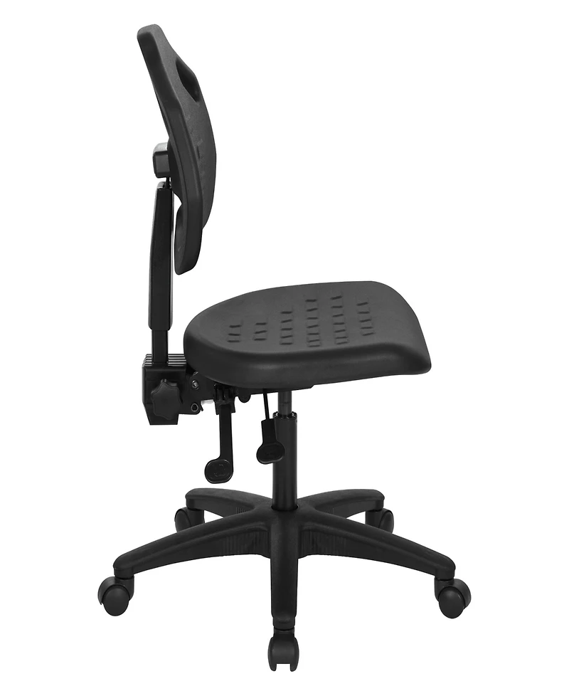 Osp Home Furnishings 32.25" Metal Self Skinned Urethane Task Chair Seat