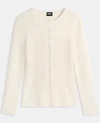 I.n.c. International Concepts Women's Ribbed Crewneck Cardigan, Macy's Exclusive