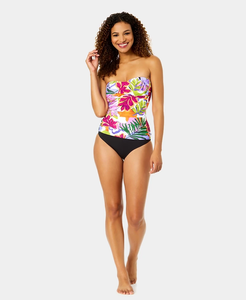 Anne Cole Women's Twist Front Shirred Bandeaukini Swim Top