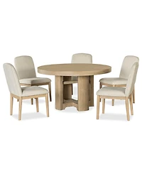 Furniture Marcel 6-Pc. Dining Set ( Round Table & 5 Side Chairs)