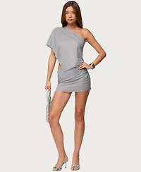 Edikted Women's Leanne Rhinestone Mini Skirt