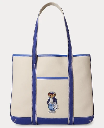 Polo Ralph Lauren Polo Bear Canvas Medium Shopper Tote Bag