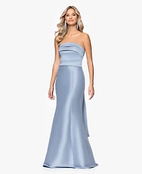 Betsy & Adam Women's Strapless Long Gown