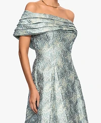 Betsy & Adam Women's One-Shoulder Gown