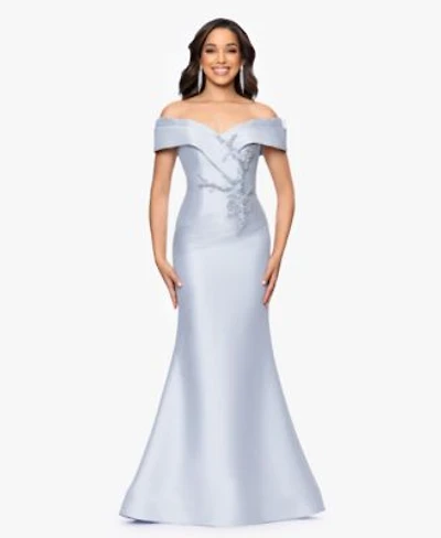 Betsy Adam Womens Off The Shoulder Gown