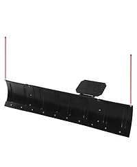 Mecale Snow Plow Blade Kit, 43"-72" Adjustable Width, Universal Atv/Utv Mount, Rubber Flaps, Heavy-Duty Steel