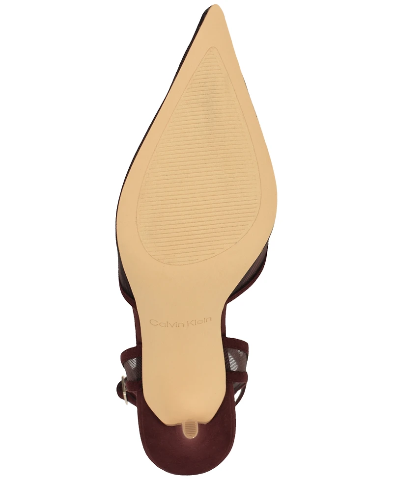 Calvin Klein Women's Ozala Mesh Ankle Strap Stiletto Pumps