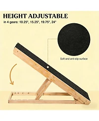 Aostirmotor Elevated Dog Ramp with ease in Black