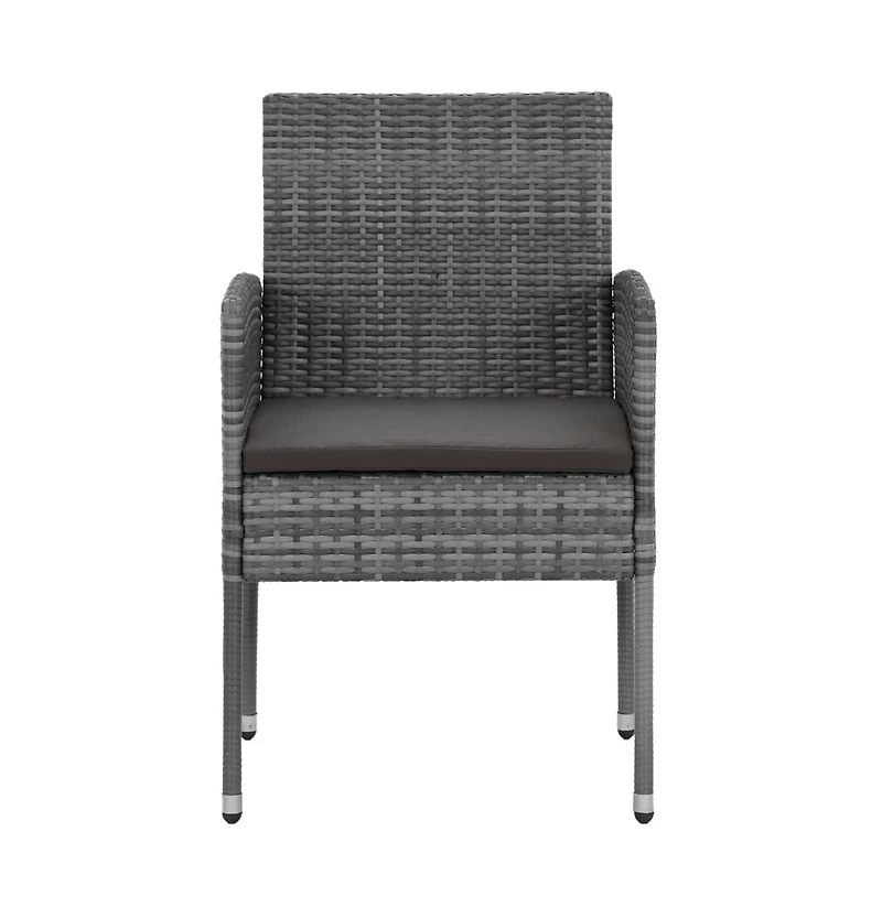 VidaXL Outdoor Dining Set Grey Pe rattan Medium Durable