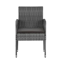 VidaXL Outdoor Dining Set Grey Pe rattan Medium Durable