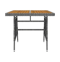 vidaXL Outdoor Dining Set Grey Pe rattan Standard Durable