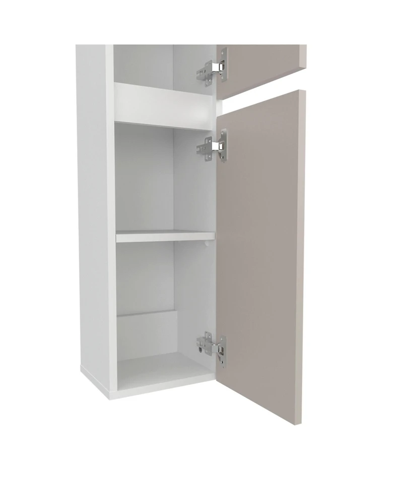 Depot E-Shop Burgaw Bathroom Cabinet, 2 Doors, 4 Shelves