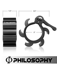 Philosophy Gym Locking Aluminum Barbell Collars, Anti-Slip 2" Olympic Weight Clamps - Quick Release Collar Clips Pair