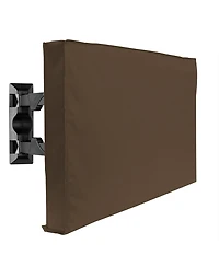 Outdoor Tv Cover - 65" Model For 63'' - 67" Flat Screens - Slim Fit - Weatherproof Weather Dust Resistant Television Protector - Brown