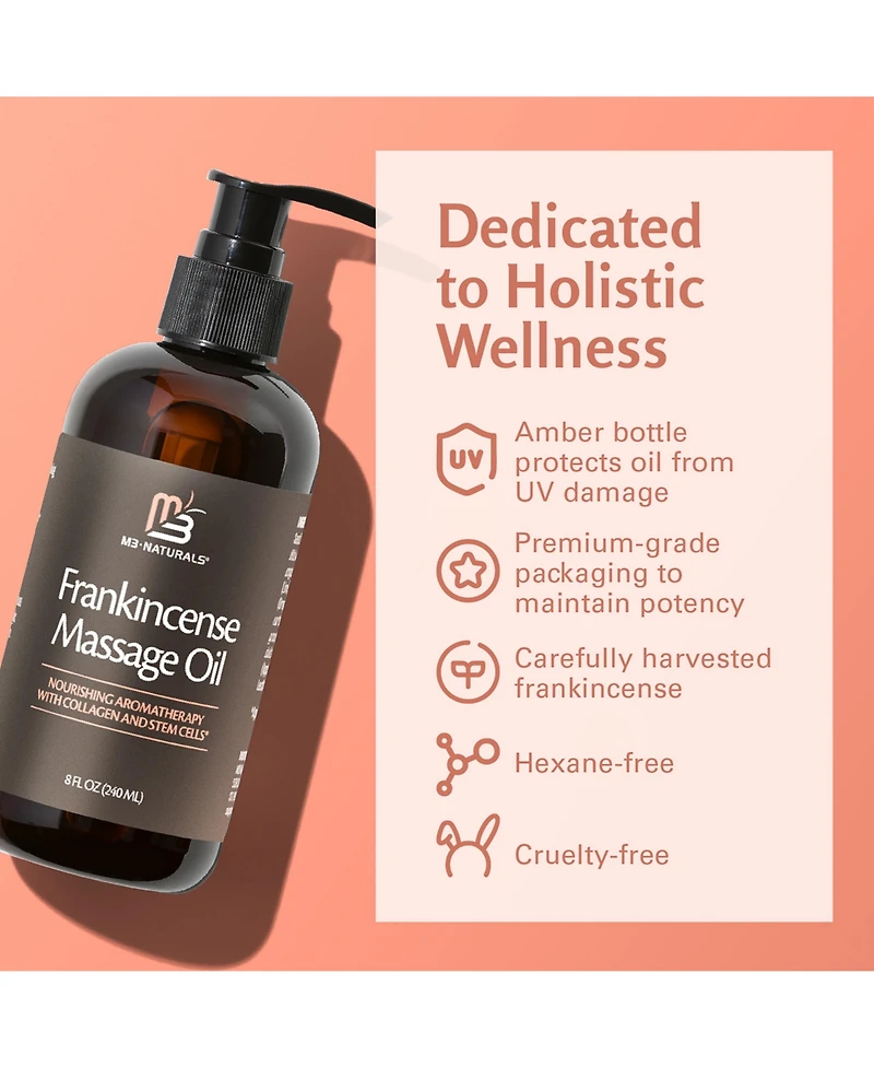 M3 Naturals Frankincense Massage Oil, 8oz