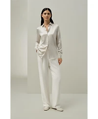 Lilysilk Women's Spread Collar Silk Shirt