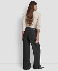 Dkny Jeans Women's High Rise Modern Wide Leg