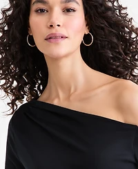 I.n.c. International Concepts Women's Long Sleeve Off-the-Shoulder Knit Top, Macy's Exclusive