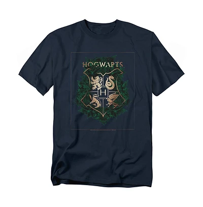 Harry Potter Men's Green Floral Hogwarts House Crest T Shirt
