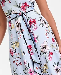 I.n.c. International Concepts Women's Sleeveless Floral Cowl-Neck Dress, Macy's Exclusive