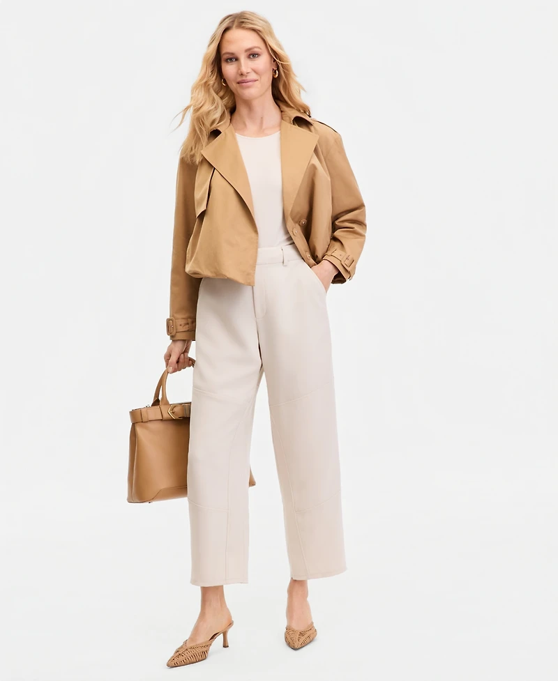 I.n.c. International Concepts Women's Barrel-Leg Ankle Pants, Macy's Exclusive