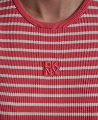 Dkny Jeans Women's Crewneck Striped Top