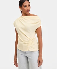 I.n.c. International Concepts Women's Short Sleeve Asymmetric Blouse, Macy's Exclusive