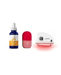 Pursonic Radiance Renewal Set – Light Gua Sha Tool, Vitamin C Serum & Cooling Ice Roller