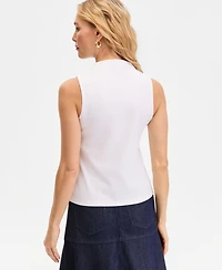I.n.c. International Concepts Women's High-Neck Rib-Knit Sleeveless Top, Macy's Exclusive