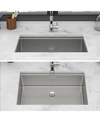 flynama Undermount Workstation Kitchen Sink Single Bowl 16 Gauge Stainless Steel