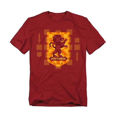 Harry Potter Men's Abstract Gryffindor House Shield T Shirt
