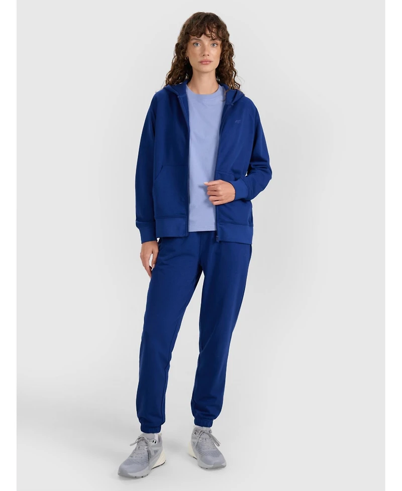 4F Women's zip-up hoodie - navy blue