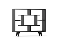 Slickblue Geometric Bookcase with Anti-Tipping Kit and Storage Shelving