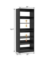 Aheaplus Closet Organizer with Adjustable Shoe Shelves