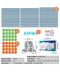 Slickblue 120PCS Kids Fort Builder Set Educational Building Toy Gift