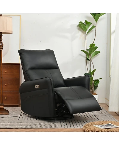 Clihome 270°Power Swivel Rocker Recliner Chair for Adults, Electric Sofa Recliners Living Room, Bedroom,Rv