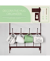 Sorbus Small 6-Tier Metal Mug Rack Organizer - for Home, Kitchen & Bar, Coffee Station (Holds 21)