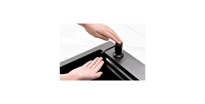 flynama 30x18inch Black Waterfall Kitchen Sink Stainless Steel Single Bowl Workstation with Cutting Board