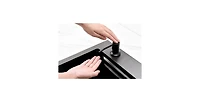 flynama 30x18inch Black Waterfall Kitchen Sink Stainless Steel Single Bowl Workstation with Cutting Board