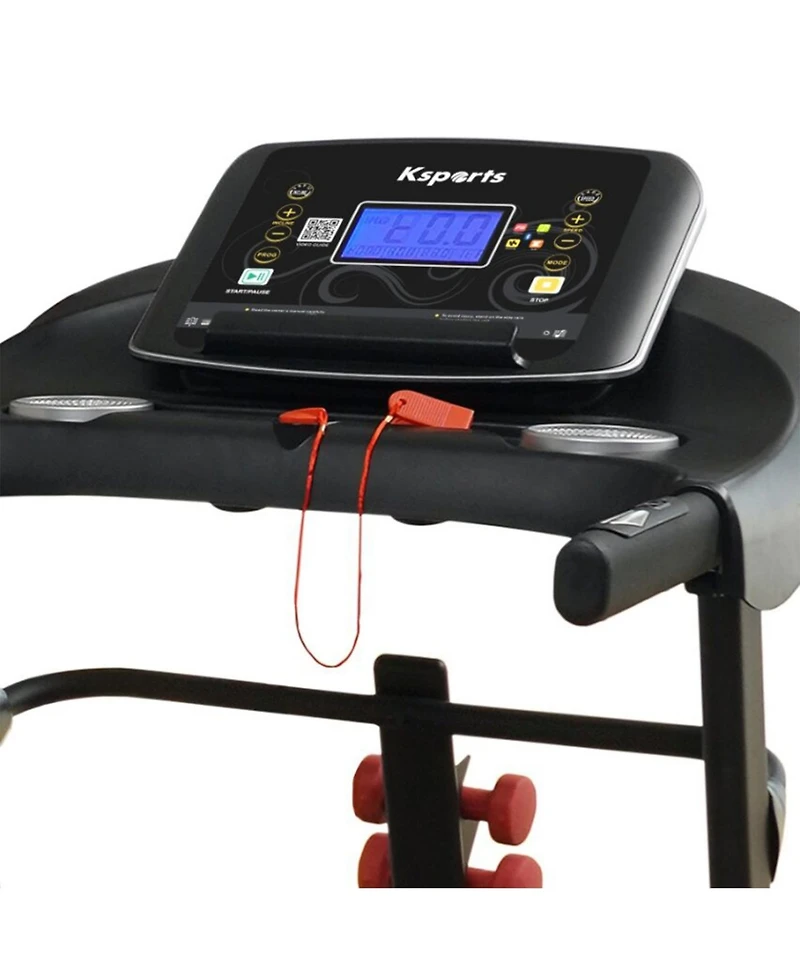 Ksports 16.5 In Wide Foldable Home Treadmill w/ Bluetooth & Fitness Tracking App